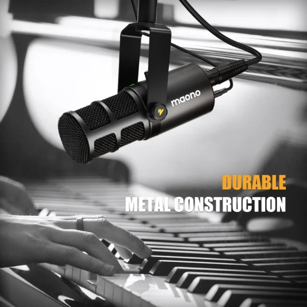 maono PD400X USB/XLR Dynamic Microphone All Metal With One-Touch Mute Headphone Jack And Volume Control For Podcasting Streaming