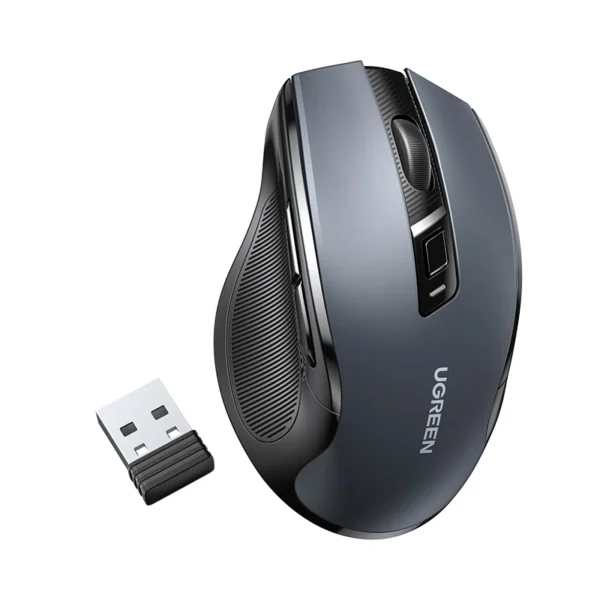 UGREEN Wireless Mouse Bluetooth5.0 Mouse Ergonomic 4000DPI 6 Mute Buttons Mouse For MacBook Tablet Laptops Computer PC 2.4G Mice