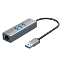 He8845a6342244684b92f9be954e5d1148.webp CABLETIME USB 3.0 Gigabit Ethernet Adapter RJ45 1000Mbps Network Card with 3-Port USB Hub for MacBook And Laptop Computers