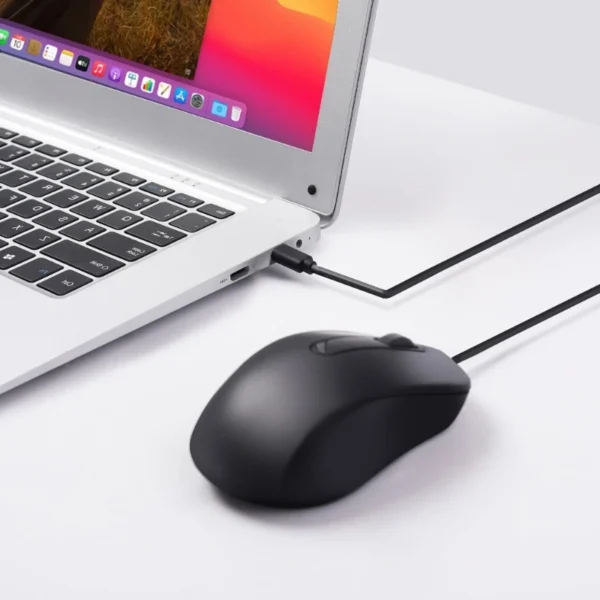 Type C Mouse Ergonomic USB C Mice for Gaming 3 Buttons 1000DPI, Compatibility B0KA