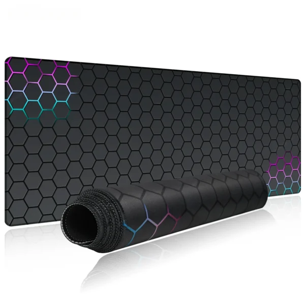 S0c28b5f7dde14bf4acbfb619379303cdq.webp Geometry Gaming Mouse Pad Large with Stitched Edge Non-Slip Rubber Base Extended Desk Mat XXL Office Computer Keyboard Mousepad