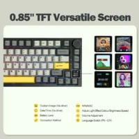 S15f6d7a248164bb4bab06eeff9d8966bD.webp Ajazz AK820 Pro 75% Gasket-mounted Bluetooth 5.1/2.4G Wireless/Wired Mechanical Keyboard with TFT Screen for Mac/Win