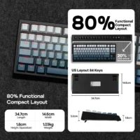 S1666e826127d4d47a298ed75305402c0A.webp EPOMAKER G84 HE 75% ANSI US Layout Gasket Wired/BT/2.4Ghz Wireless Hall Effect Magnetic Mechanical Keyboard 8K Polling & 8000mAh