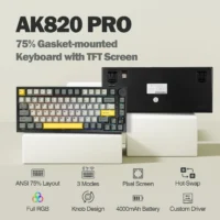 S184fff9254a547b9af86dd195321e4aaX.webp Ajazz AK820 Pro 75% Gasket-mounted Bluetooth 5.1/2.4G Wireless/Wired Mechanical Keyboard with TFT Screen for Mac/Win