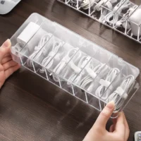 S2bea422af78d4f178bdcc8a3c49fb4cci.webp Dust-proof storage cable , desktop data box, mobile phone charging cable and power cord organizer