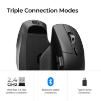 Keychron M6 Wireless Mouse All Silent Micro Switch PixArt 3950 Sensor 8K Polling Rate Dual Scrolling Modes