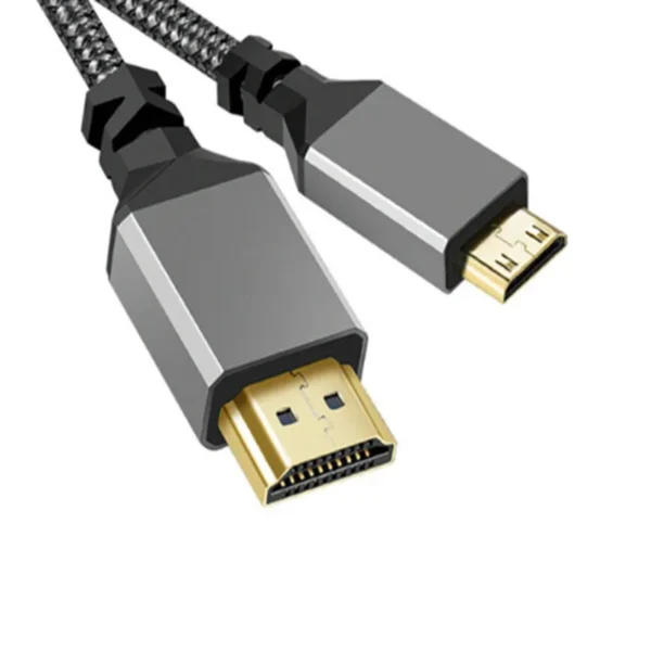 1M Nylon HDMI2.0 MINI HDMI To HDMI Cable MINIHDMI Male A Male 4K 60HZ HD 1080P Adapter Converter Wire TV Camera
