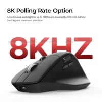 Keychron M6 Wireless Mouse All Silent Micro Switch PixArt 3950 Sensor 8K Polling Rate Dual Scrolling Modes