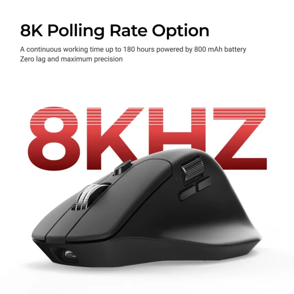 Keychron M6 Wireless Mouse All Silent Micro Switch PixArt 3950 Sensor 8K Polling Rate Dual Scrolling Modes