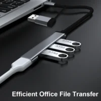 S584c79383f8c4f0fae5b98ea2b981b57M.webp USB C Hub USB Hub 3.0, Aluminum 4 in 1 USB Extender, USB Splitter with USB 3.0, 3 X USB 2.0 and 1 USB C Ports USB Distributor