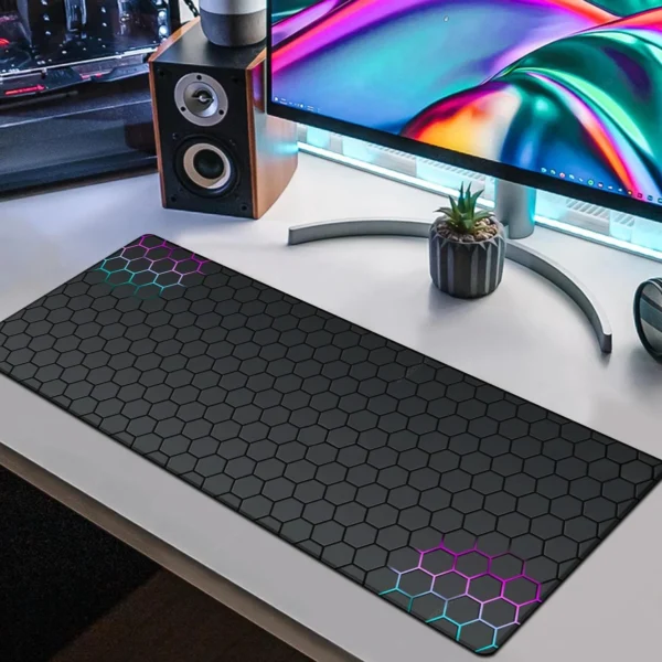 S85e7468958594cfc8ed80d84476b9787g.webp Geometry Gaming Mouse Pad Large with Stitched Edge Non-Slip Rubber Base Extended Desk Mat XXL Office Computer Keyboard Mousepad