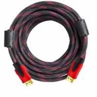 S957f7cad8b2241528f3a45c68057d746J.webp High Speed HDMI-Compatible Cable 1.5m 3m 5m HDTV Black And Red Braided 1.4V Cable High Speed TV Data Computer Monitor Support 3D