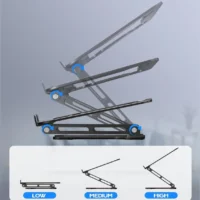 S9ca68830654241aca46959fccb7ca174C.webp Phone Tablet Stand Adjustable Aluminum Alloy laptop Tablet up to 17 "Laptop Portable Folding stand Cooling stand support