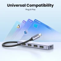 Sa71ef40ff98b4c5a92c87b2cdc27de91Y.webp UGREEN USB C Hub 4 Ports USB Type C to USB 3.0 Hub Splitter Adapter for MacBook Pro iPad Pro Samsung Galaxy Note 10 S10 USB Hub