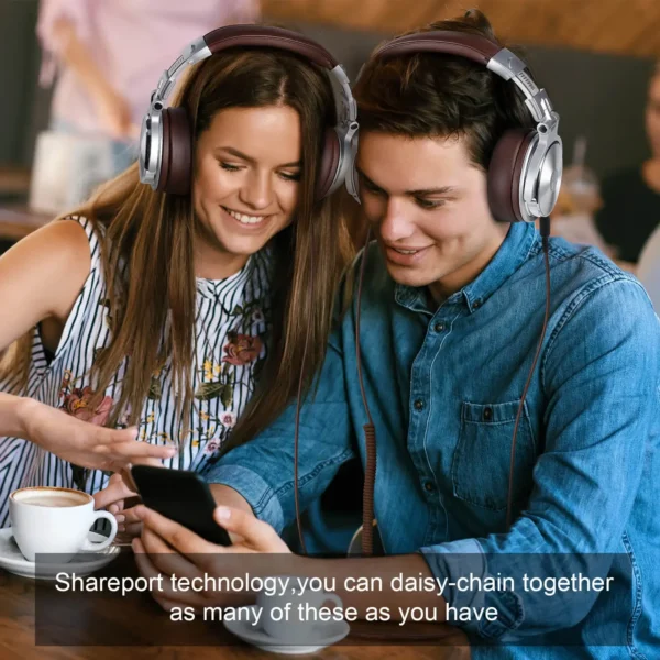 Sca2c2216903e411f98dae1251e4df626a.webp Oneodio Wired HiFi Headphones Professional Studio DJ Headphones With Mic Over Ear Hi-Res Headset Monitoring For AMP Guitar Phone