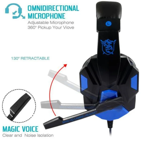 Sd0f716a5da42410fb5a995dc96d19aa45.webp 3.5mm Wired Gaming Headphones With Microphone 120° Adjustable PC Bass Stereo Gamer Headset For PS4 PS5 Xbox Smartphone Laptop