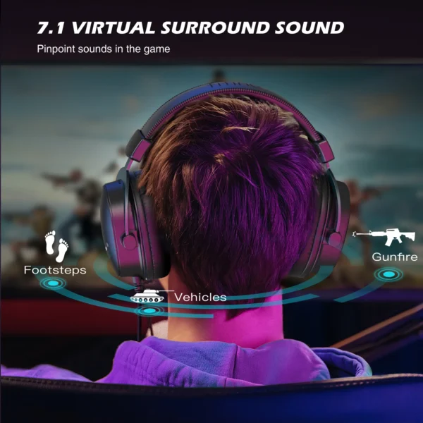Sdb597dd0932045f1acac0d3a28056180J.webp FIFINE Headset,3.5 mm jack&USB Headphone with 7.1 Surround Sound/volum control/Mute switch for PC/MAC/PS4/PS5 Mixer-H9