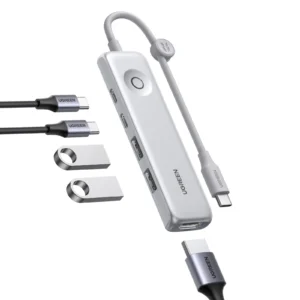 Sdc4ee8c87d984c1a8deb8e7631d388c1J.webp UGREEN 5-in-1 USB HUB Type-C to 4K60Hz HDMI USB3.2 Gen2 10Gbps Data Transfer USB2.0 PD100W for Laptop MacBook Samsung HP Dell