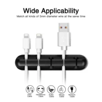 Se1791f9e5a484636a1ec4b343eb2d723q.webp 1 Set Silicone USB Cable Organizer USB Charging Cable Winder Desktop Tidy Management Clips Cable Holder For Mouse earphone Accessories