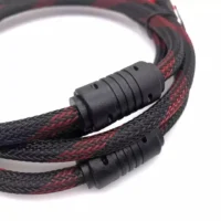 Se8e061a2a1a4414cbba47637a3ca0189R.webp High Speed HDMI-Compatible Cable 1.5m 3m 5m HDTV Black And Red Braided 1.4V Cable High Speed TV Data Computer Monitor Support 3D
