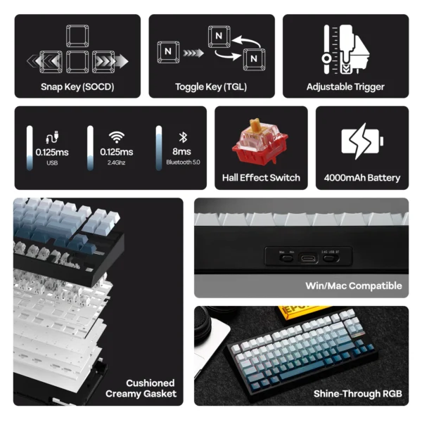 Sf8f9a1c242e145b5a8e00e2ed4611be22.webp EPOMAKER G84 HE 75% ANSI US Layout Gasket Wired/BT/2.4Ghz Wireless Hall Effect Magnetic Mechanical Keyboard 8K Polling & 8000mAh