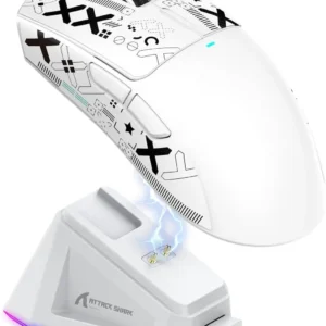 Sfdb42c26c43a4f02bb57e1c539a36bda9.webp Attack Shark X11 PAW3311 Wireless Bluetooth Mouse, 2.4G 400IPS RGB PC Gaming Mouse