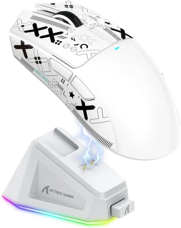 Attack Shark X11 PAW3311 Wireless Bluetooth Mouse, 2.4G 400IPS RGB PC Gaming Mouse