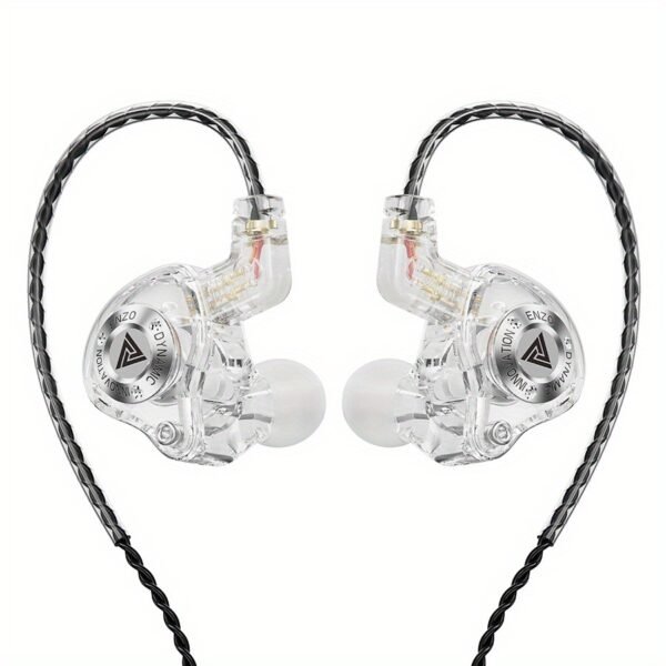 Resin Dynamic In-Ear Monitor Earphones with Detachable Cable & 3.5mm L-Shaped Plug QKZ ENZO PRO