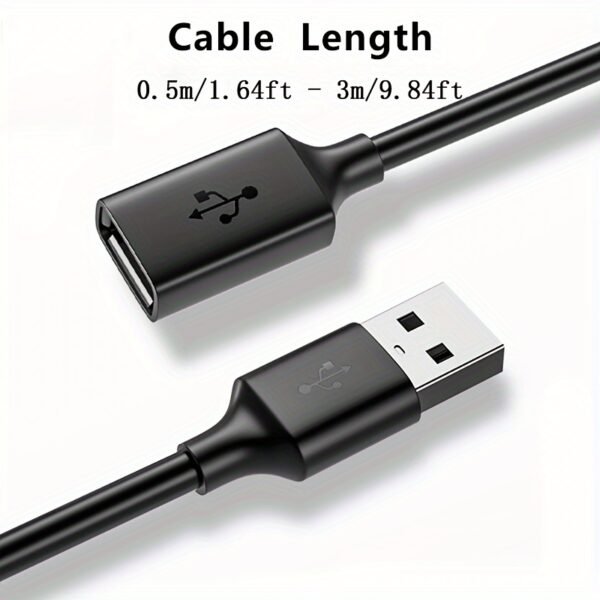 1cf8ad76a59010d7619ff36edb9b191e.jpg High-Speed USB 2.0 Male-to-Female Extension Cable for Smart TV, PS4, Xbox One & SSD