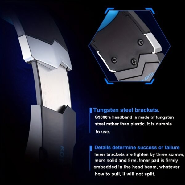 LED-Illuminated Wired Gaming Headset with Noise-Reduction Microphone – G9000