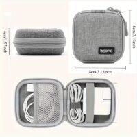Portable EVA Charger & Cable Organizer Case with Oxford Fabric Exterior for Apple Accessories
