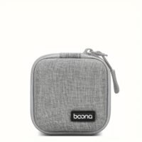 Portable EVA Charger & Cable Organizer Case with Oxford Fabric Exterior for Apple Accessories