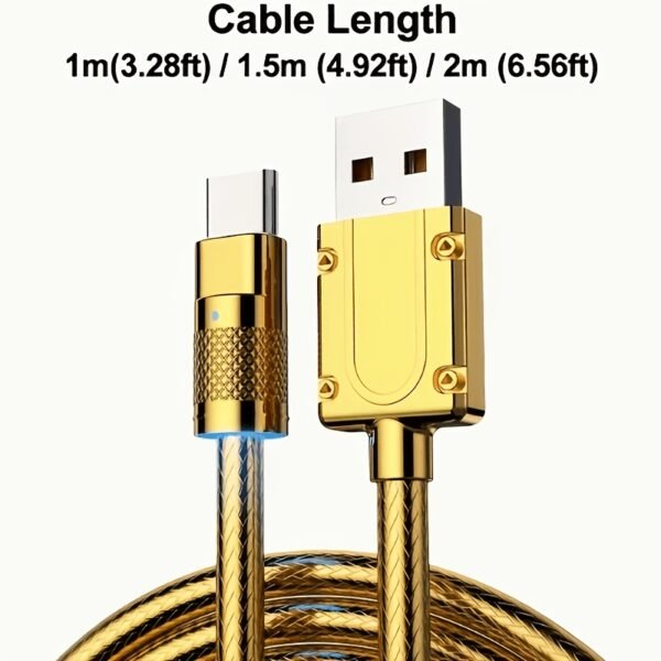 6A High-Power USB-A Charging Cable with Type-C or Micro USB Connector Options