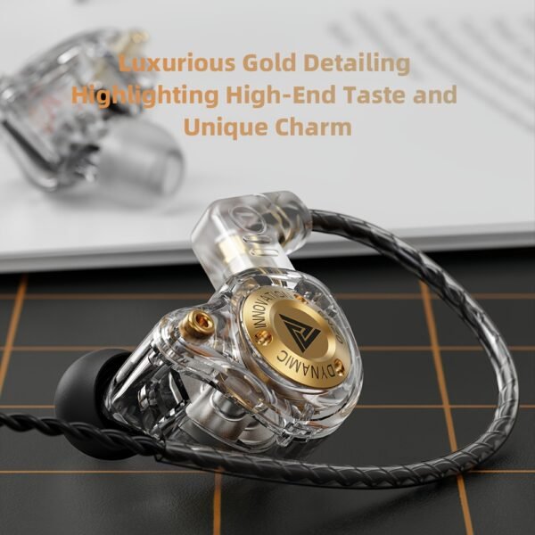 Resin Dynamic In-Ear Monitor Earphones with Detachable Cable & 3.5mm L-Shaped Plug QKZ ENZO PRO