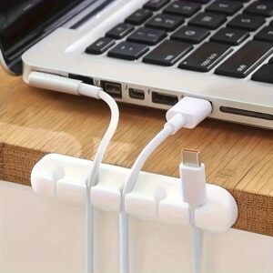 561e75cb8a86476097b8d8c235583fdf-goods.jpeg Five-Slot Cable Management Storage Box with USB Cable Clips