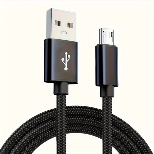 Nylon-Braided Micro USB Fast-Charging & Data Cable for Android Devices
