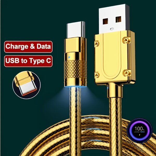 6A High-Power USB-A Charging Cable with Type-C or Micro USB Connector Options