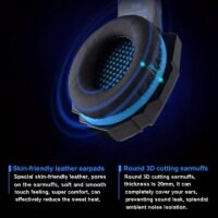 LED-Illuminated Wired Gaming Headset with Noise-Reduction Microphone – G9000