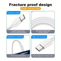 60W USB-A to USB-C Fast-Charging Cable in 3FT, 6FT & 10FT Lengths