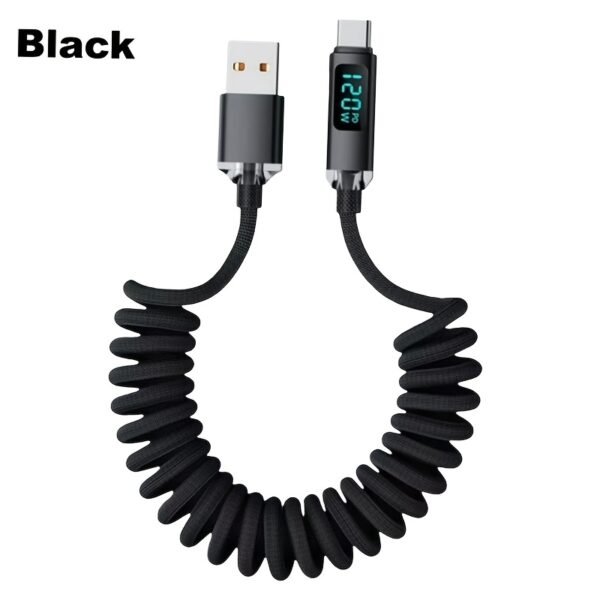 Dual-Function USB-A to USB-C Fast-Charging & Data Cable for Smartphones and Tablets