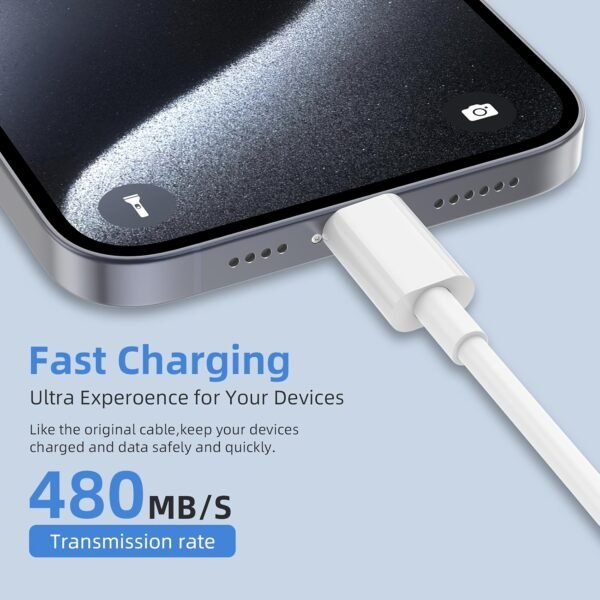 60W USB-A to USB-C Fast-Charging Cable in 3FT, 6FT & 10FT Lengths