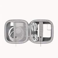 Portable EVA Charger & Cable Organizer Case with Oxford Fabric Exterior for Apple Accessories