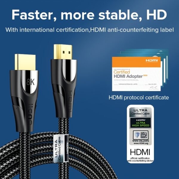 ffb95984-baf0-4c6e-b333-800d0f700710.jpg 48Gbps Ultra High-Speed HDMI 2.1 Cable with 8K/60Hz, 4K/120Hz & HDR – Llano